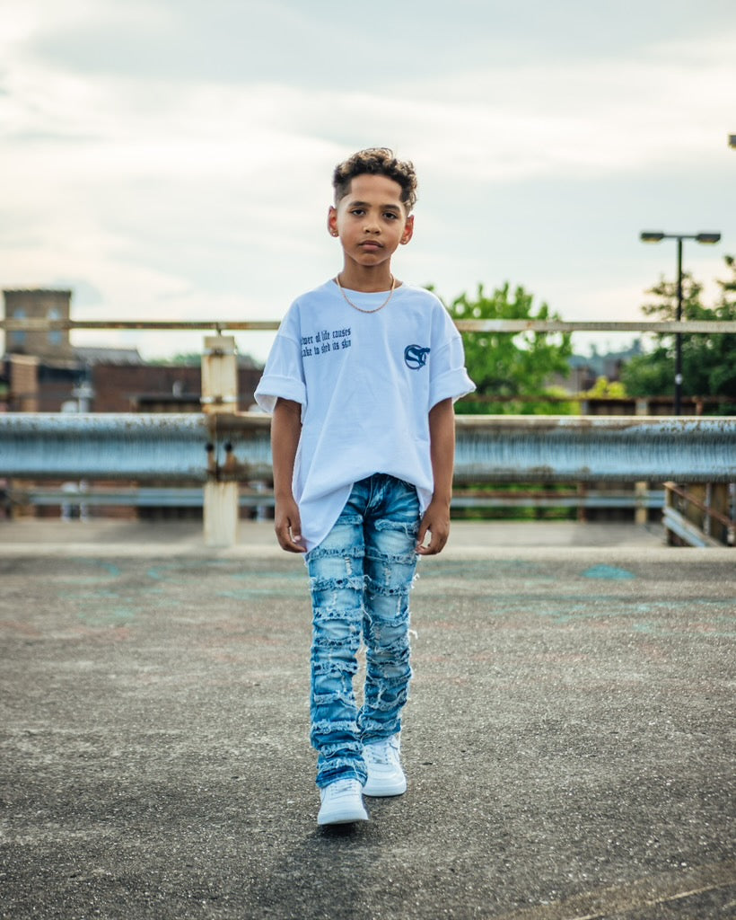 Snake Fam Kids White Tee