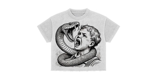 Snake Fam White Cropped Tee