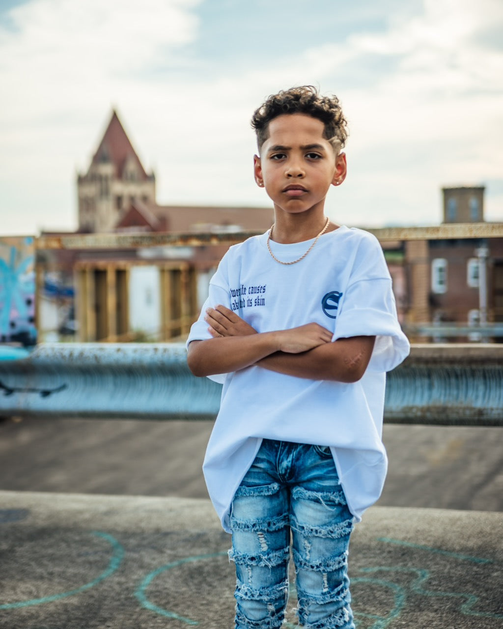 Snake Fam Kids White Tee
